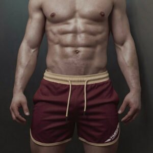 Short Leggo vino con beige